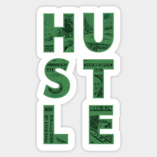 Hustle Money Green Sticker